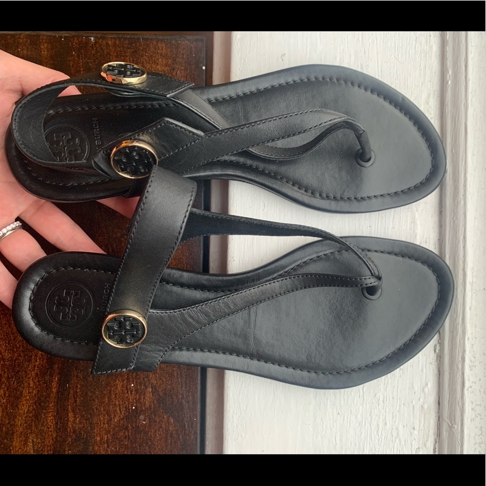 Tory Burch Black Minnie Travel 2 Ways Sandals